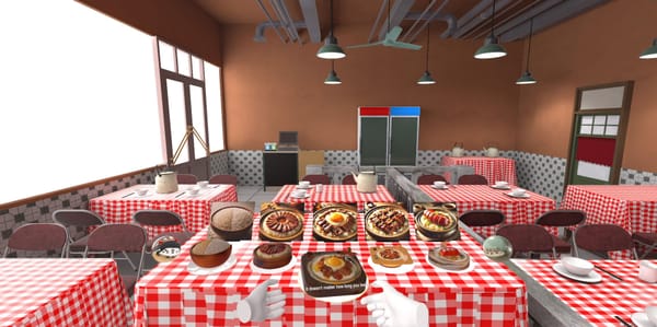 Screenshot from What You See Is What You Eat VR experience