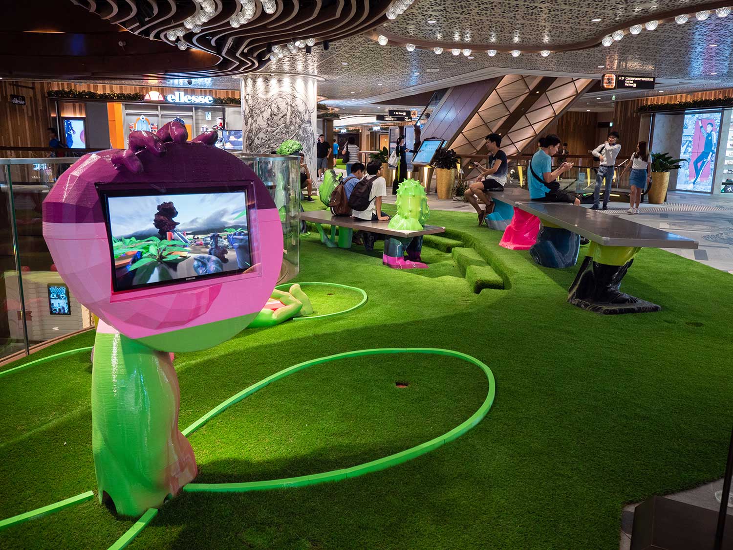 Photo of Samson Young Big Big Company (Mini-Golf) installation at K11 Musea